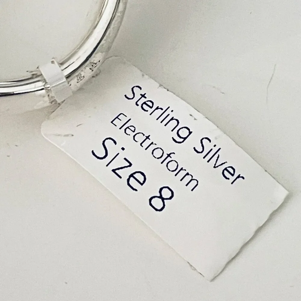 NWT Gorgeous Sz 8 Indigo Falls Sterling Silver 925 Huge Thick Heart Shaped Ring - Picture 11 of 12